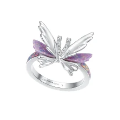 Ripple / Opal Butterfly Ring