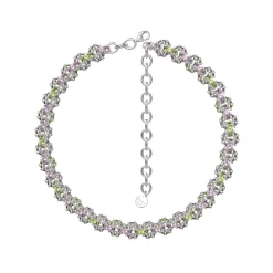 Ripple / Pave gemstone necklace