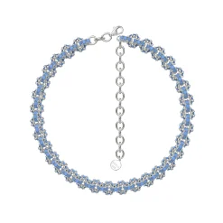 Ripple / Pave gemstone necklace
