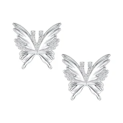 Ripple / Shell Butterfly Gemstone Earrings
