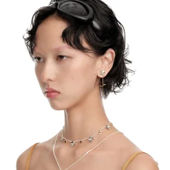 Ripple / Square Flower Branch Earring