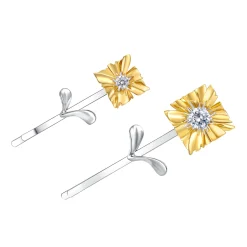 Ripple / Square Flower Hair Pin