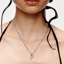 Ripple / Twain square zircons Necklace (small)