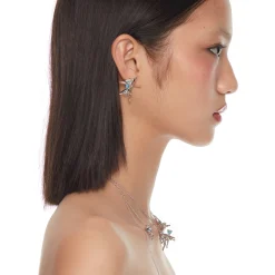 Tasty / Heart Shape Opal Turquoise Twins Fairy Earring