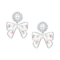YVMIN X SHUSHUTONG / Ceramic Bowknot Pearl Earring