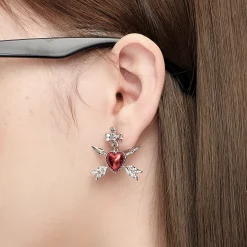 YVMIN X SHUSHUTONG / Double Arrow Heart Earring
