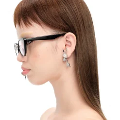 YVMIN X SHUSHUTONG / Double Arrow Pave Pearl Earring