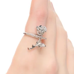 YVMIN X SHUSHUTONG / Floral Single Row Gemstone Rose Ring