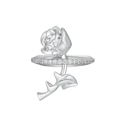 YVMIN X SHUSHUTONG / Floral Single Row Gemstone Rose Ring