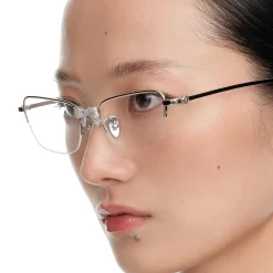 YVMIN X SHUSHUTONG / Gemstone Pave Bow Metal Glasses