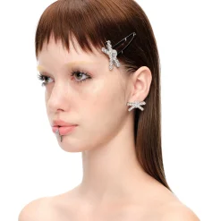 YVMIN X SHUSHUTONG / Gemstone Pave Bow Earring