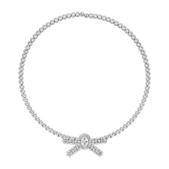 YVMIN X SHUSHUTONG / Gemstone Pave Bow Chocker