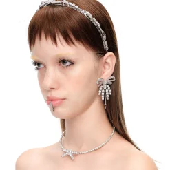 YVMIN X SHUSHUTONG / Gemstone Pave Bow Chocker