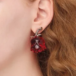 YVMIN X SHUSHUTONG / Metal Rosebud Stud Earrings