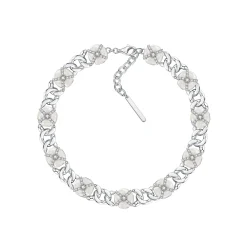 YVMIN X SHUSHUTONG / Natural Gemstone Cross Flower Chain Necklace