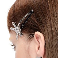 YVMIN X SHUSHUTONG / Pave Gemstone Bow Hair Pin
