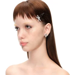 YVMIN X SHUSHUTONG / Pave Gemstone Bow Hair Pin
