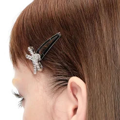 YVMIN X SHUSHUTONG / Pave Gemstone Bow Hair Pin