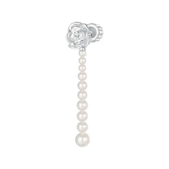 YVMIN X SHUSHUTONG / Pearl String Rose Earring