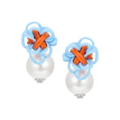 YVMIN X SHUSHUTONG / Rubber Band Flower Pearl Earring