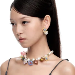YVMIN X SHUSHUTONG / Rubber Band Flower Pearl Earring