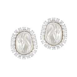 YVMIN X SHUSHUTONG / Shell Sculpture Gemstone Earrings