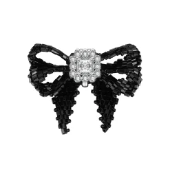 YVMIN X SHUSHUTONG / Square Gemstone Layers Braided Bow Earring