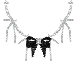 YVMIN X SHUSHUTONG / Tassels Chain Braided Bow Necklace