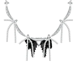 YVMIN X SHUSHUTONG / Tassels Chain Braided Bow Necklace
